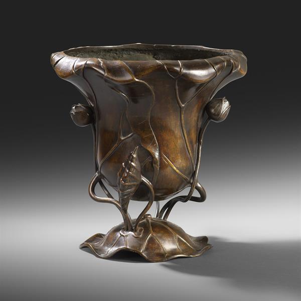 31. Lotus Bronze Jardiniere