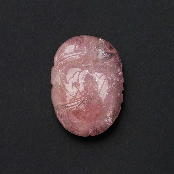 37. Tourmaline Pebble Carving