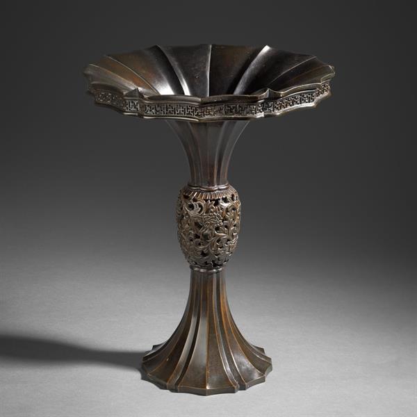 39. Elegant Bronze Flower Vase