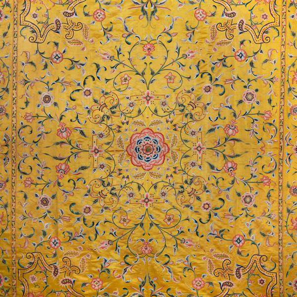 24. Embroidered Coverlet