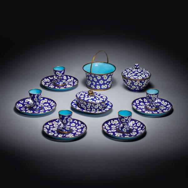 26. A rare Canton enamel breakfast set