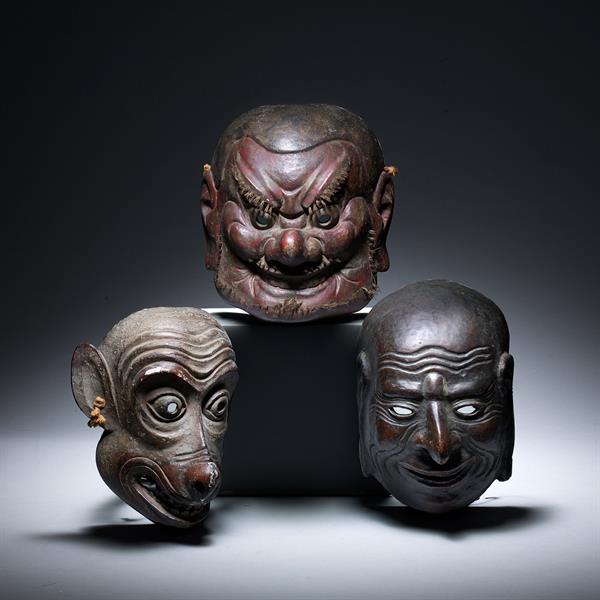 35. Three Noh Masks