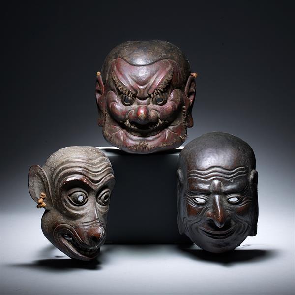 12. Three Noh Masks