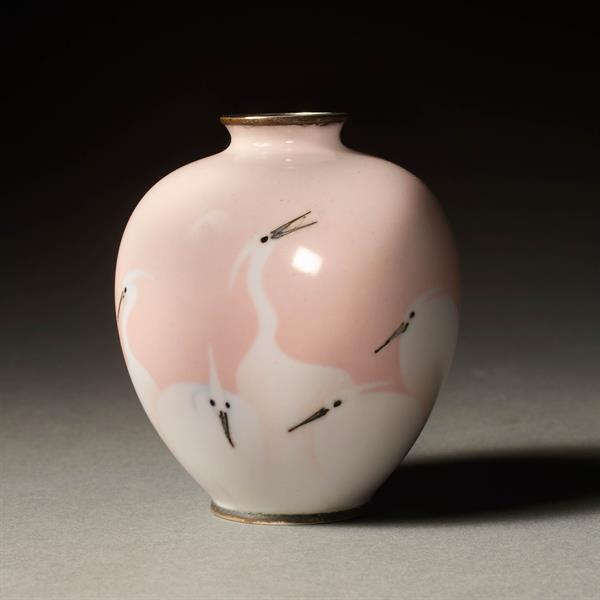 32. Pink Cloisonné Vase