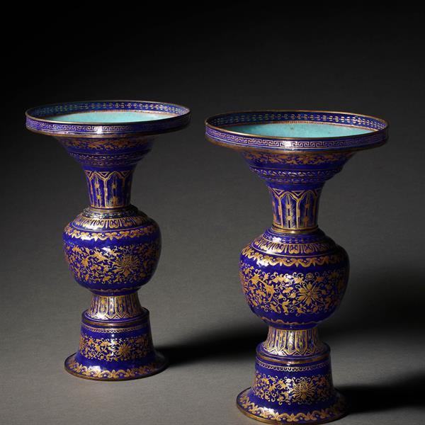 5. Pair of Temple Vases