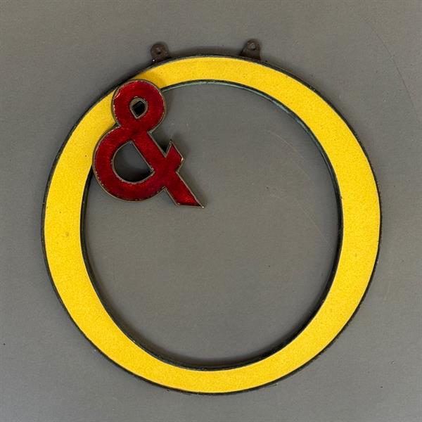 39. Large Enamel Copper O and Enamel Ampersand