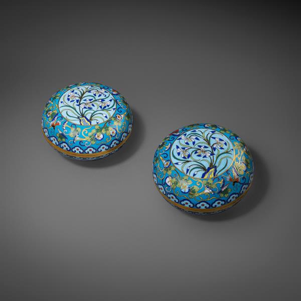Pair of Cloisonné Boxes