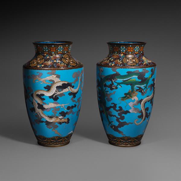 Pair of Cloisonné Vases