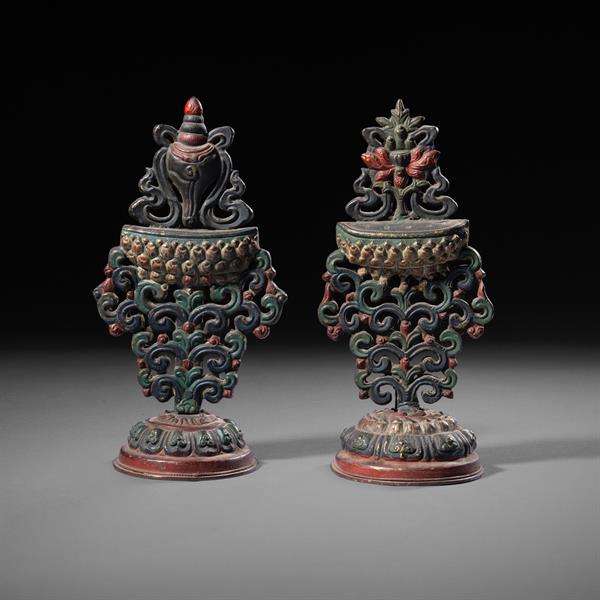 Pair of Copper Altar Emblems