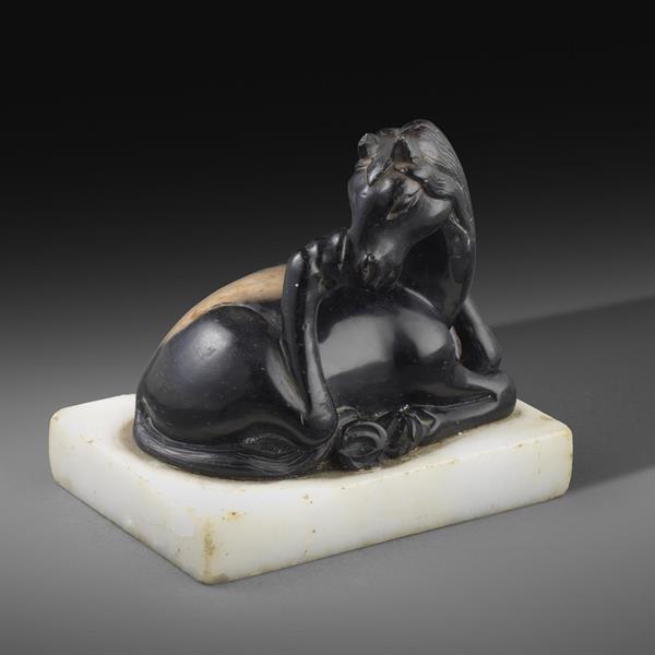 33. Soapstone Model of a Recumbent Horse