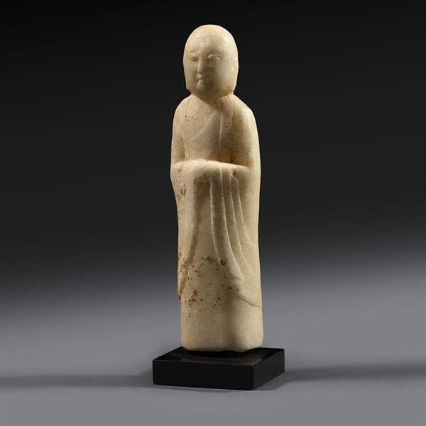 40. Standing Buddha Marble Figure