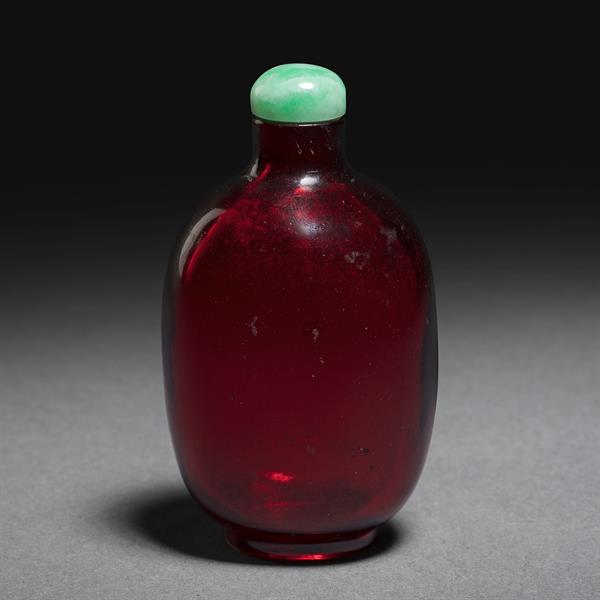 6. Red Glass Snuff Bottle