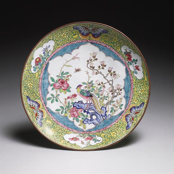 18. Canton Enamel Dish